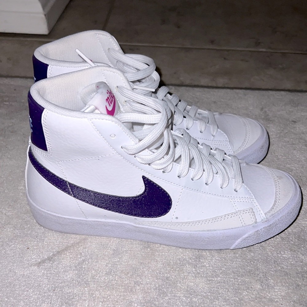 Purple Nike Blazers